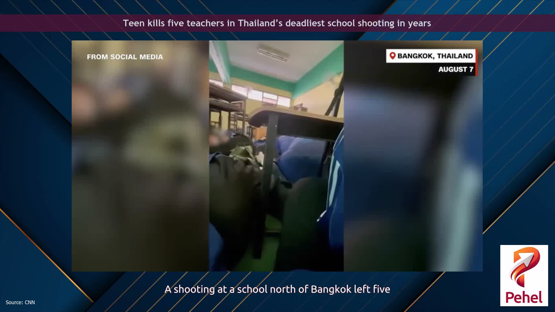 Teen kills five teachers in Thailand’s deadliest school shooting in years