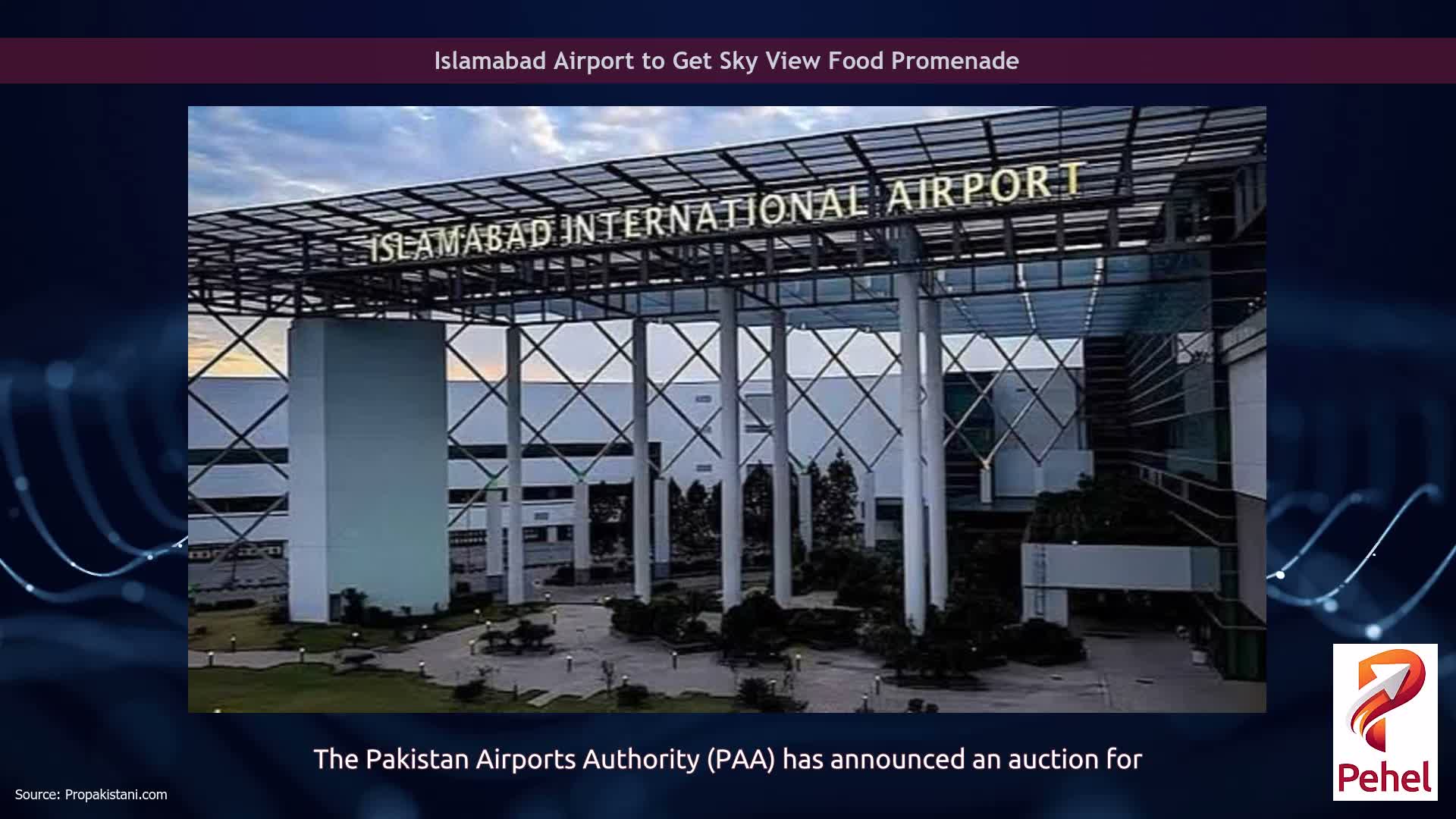 Islamabad Airport to Get Sky View Food Promenade