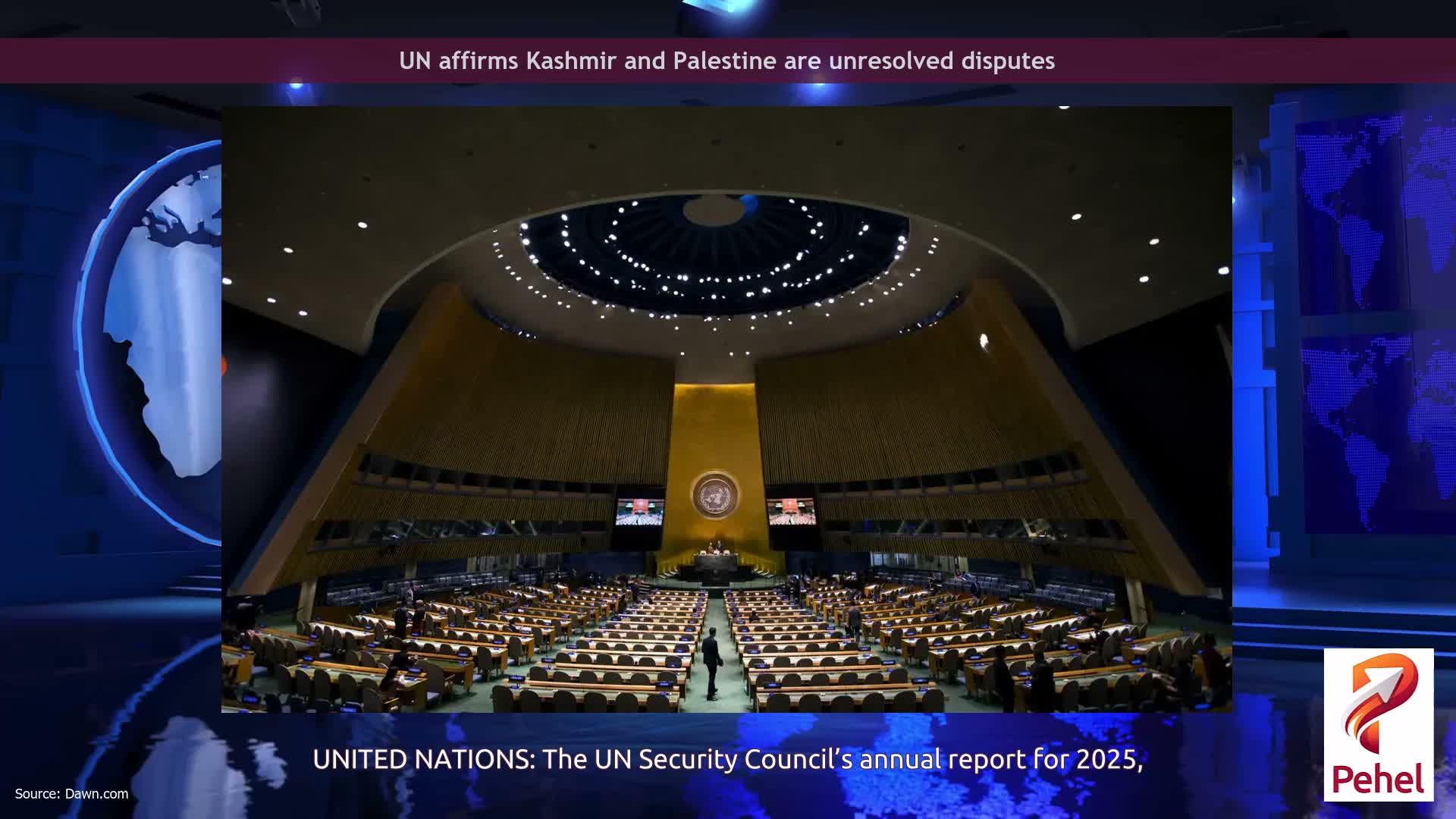 UN affirms Kashmir and Palestine are unresolved disputes
