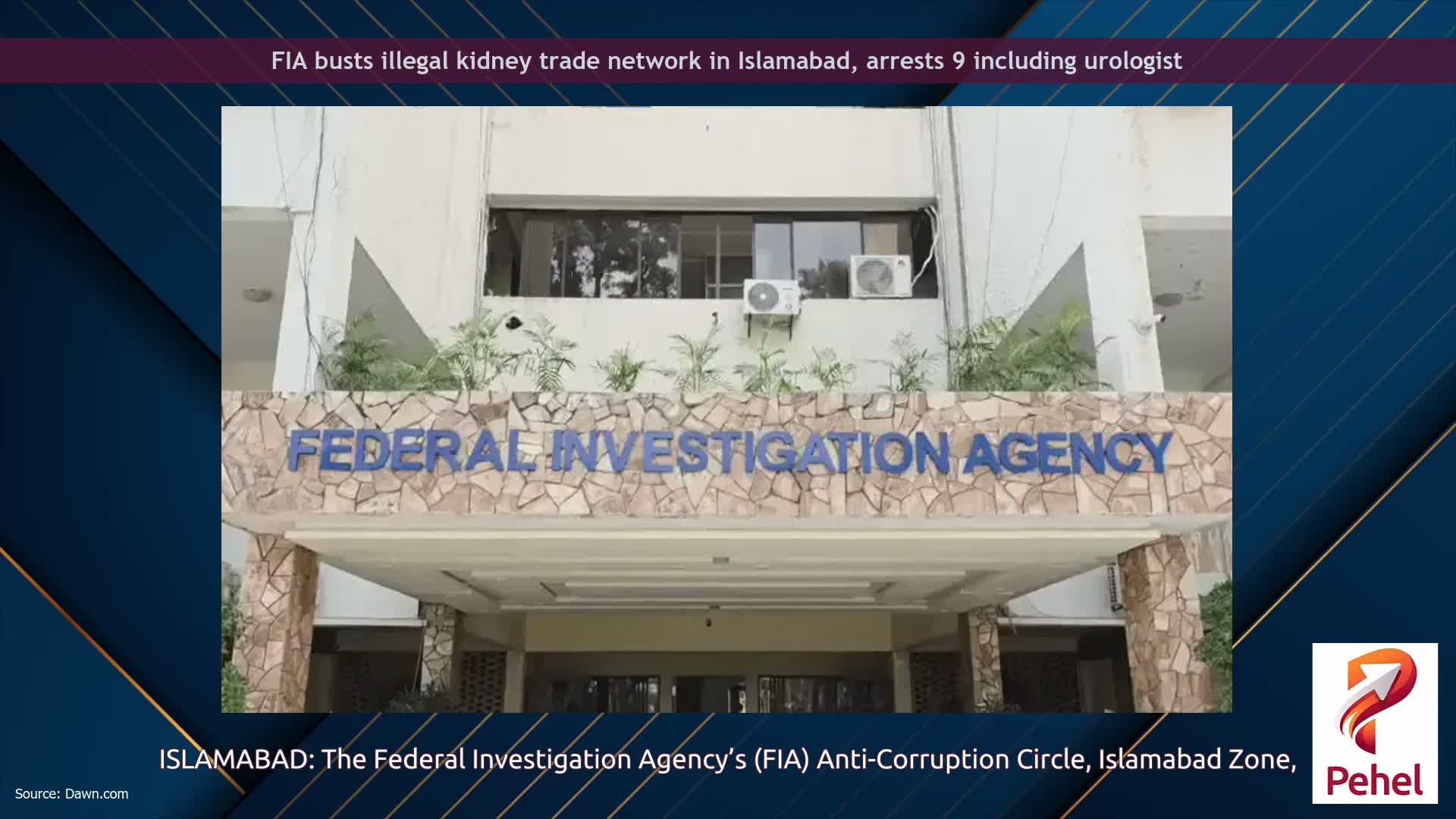 FIA busts illegal kidney trade network in Islamabad, arrests 9 including urologist