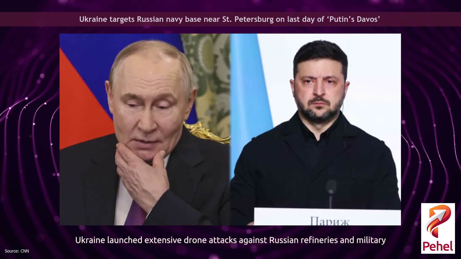 Ukraine targets Russian navy base near St. Petersburg on last day of ‘Putin’s Davos’