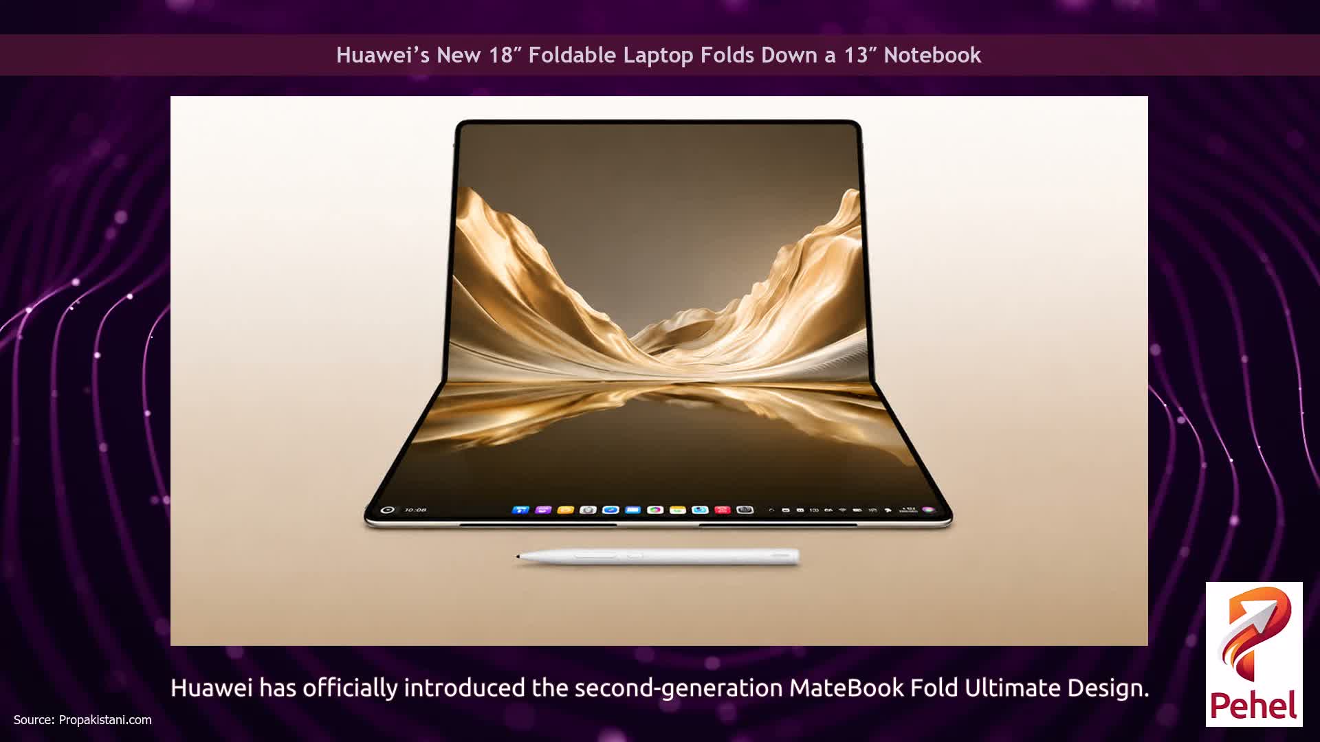Huawei’s New 18″ Foldable Laptop Folds Down a 13″ Notebook