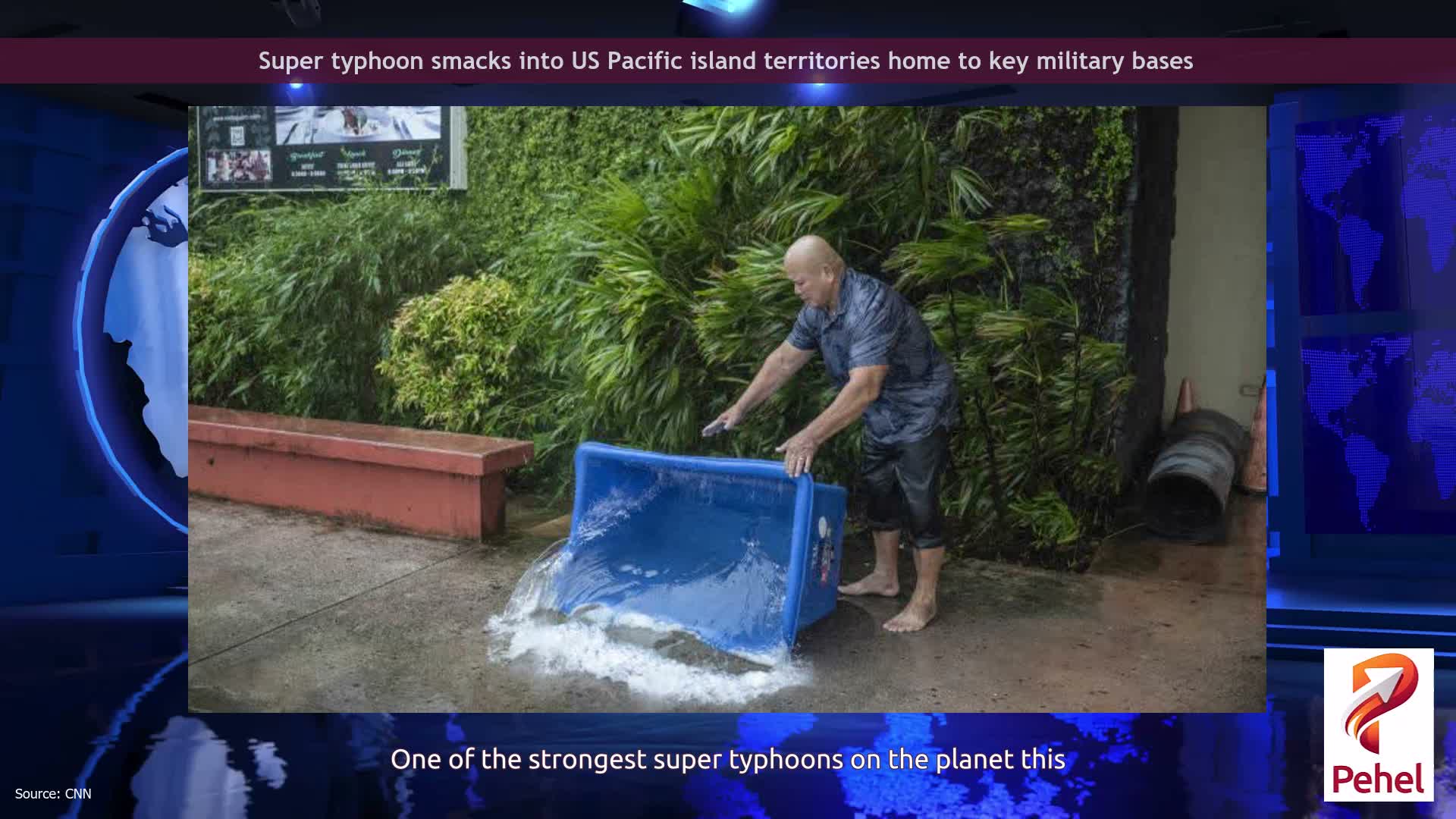Super typhoon smacks into US Pacific island territories home to key military bases