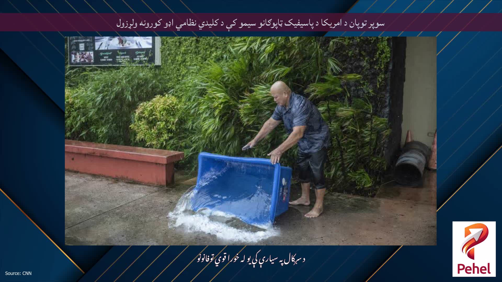 سوپر توپان د امریکا د پاسیفیک ټاپوګانو سیمو کې د کلیدي نظامي اډو کورونه ولړزول