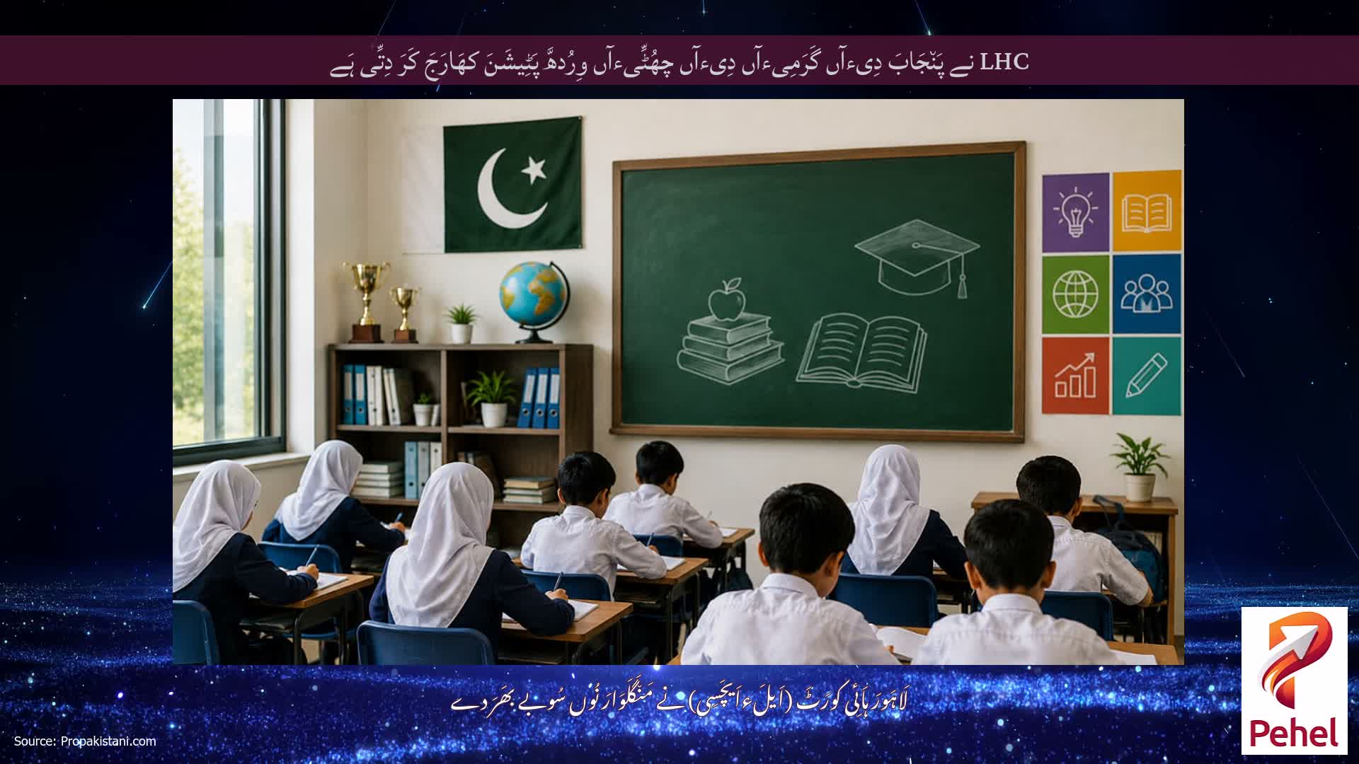 LHC نے پَن٘جَابَ دِیءآں گَرَمِیءآں دِیءآں چھُٹِّیءآں وِرُدھَّ پَٹِیشَنَ کھَارَجَ کَرَ دِتِّی ہَے