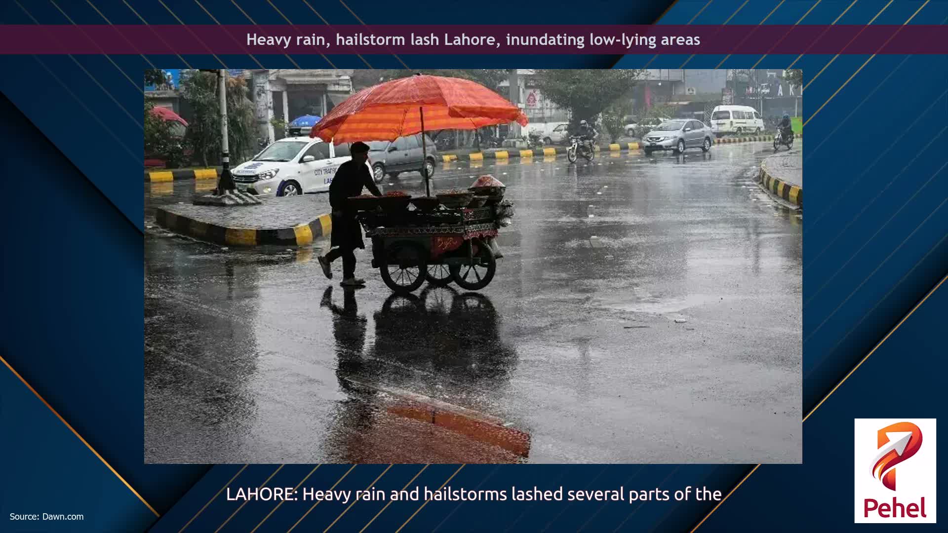 Heavy rain, hailstorm lash Lahore, inundating low-lying areas