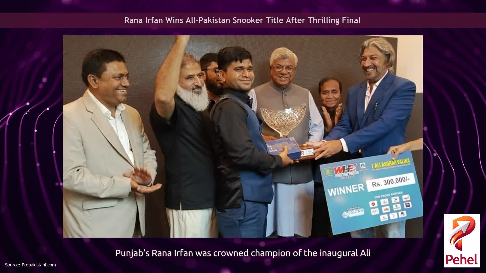 Rana Irfan Wins All-Pakistan Snooker Title After Thrilling Final