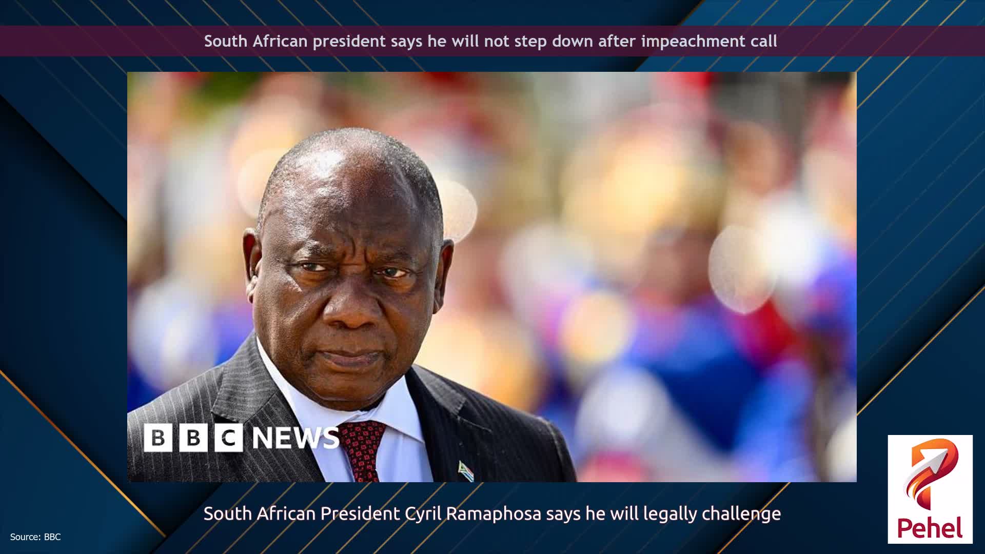 South African president says he will not step down after impeachment call