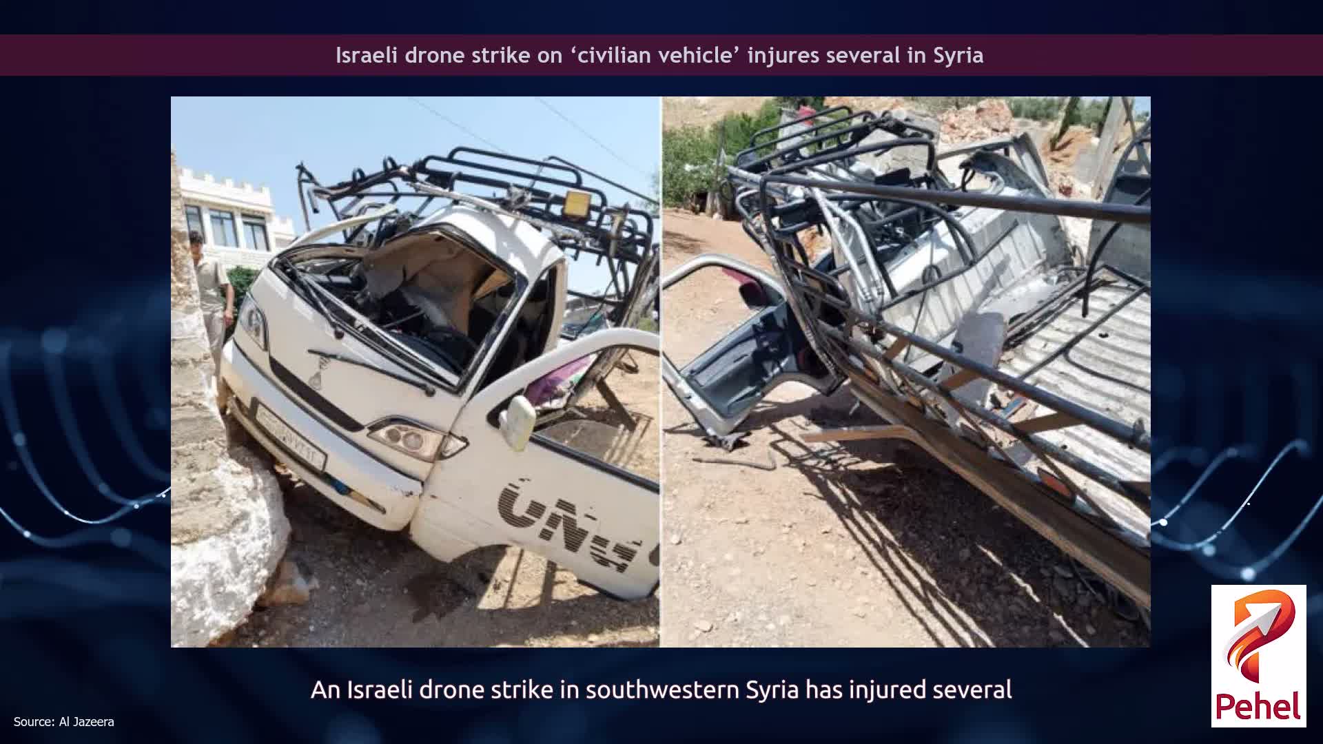 Israeli drone strike on ‘civilian vehicle’ injures several in Syria