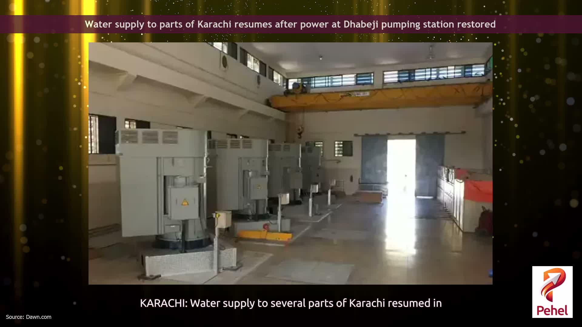 Water supply to parts of Karachi resumes after power at Dhabeji pumping station restored