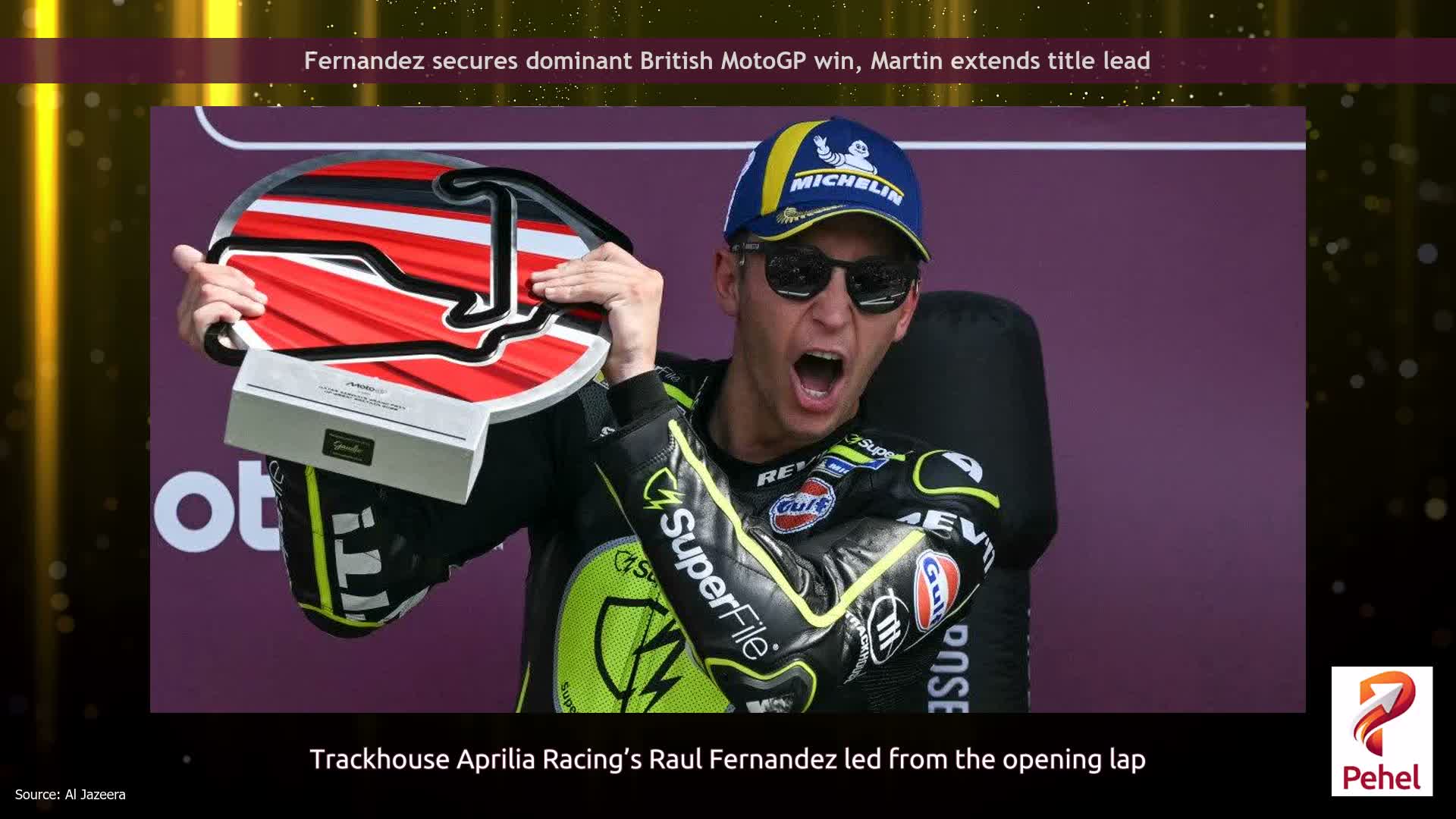 Fernandez secures dominant British MotoGP win, Martin extends title lead