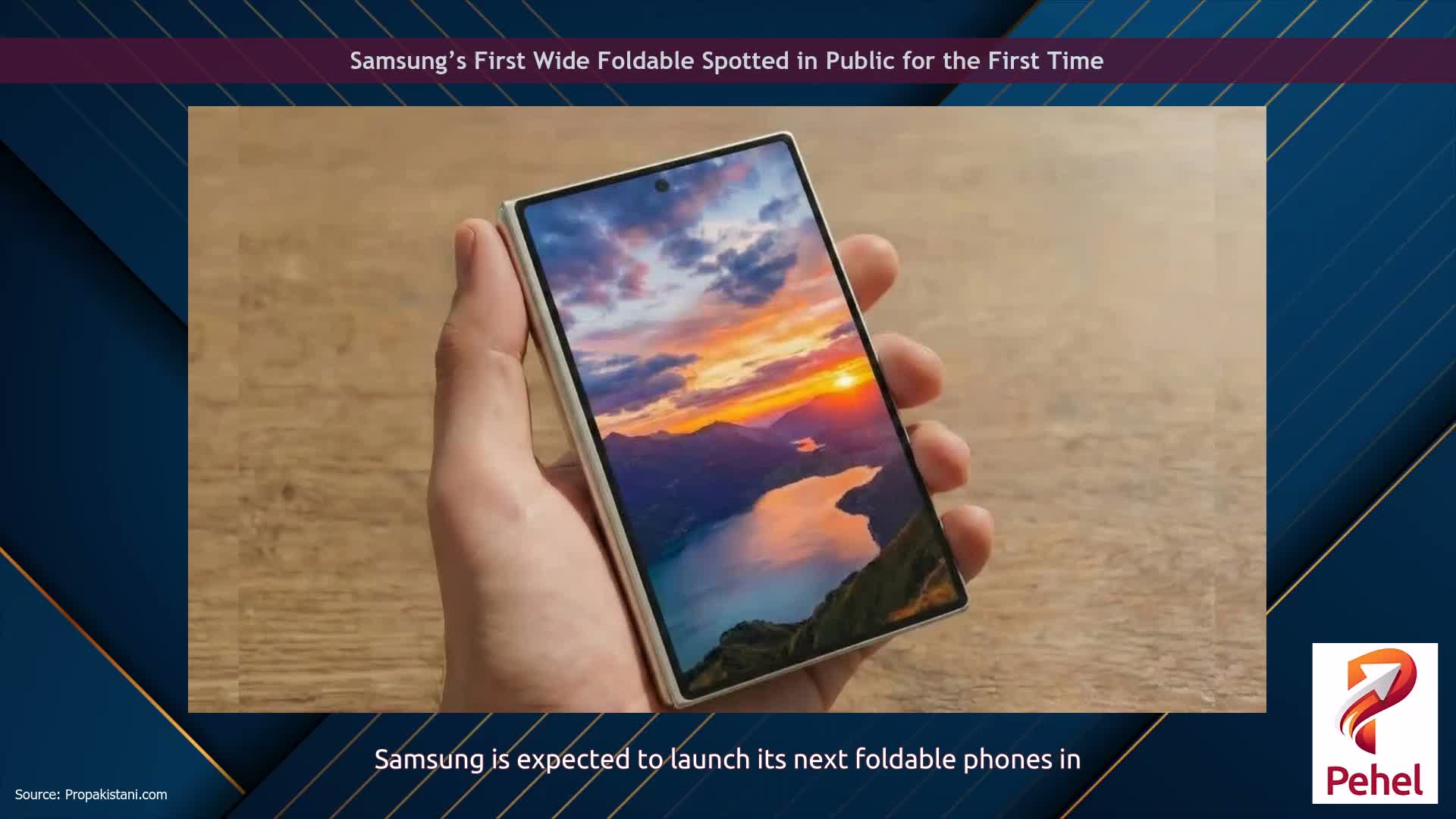 Samsung’s First Wide Foldable Spotted in Public for the First Time