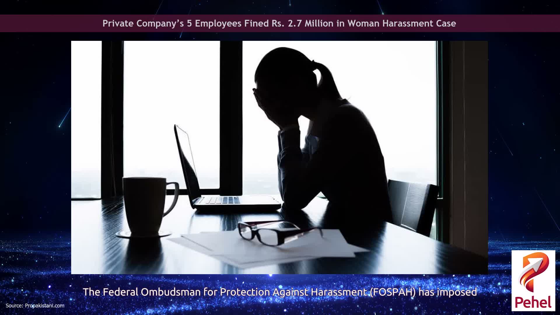 Private Company’s 5 Employees Fined Rs. 2.7 Million in Woman Harassment Case