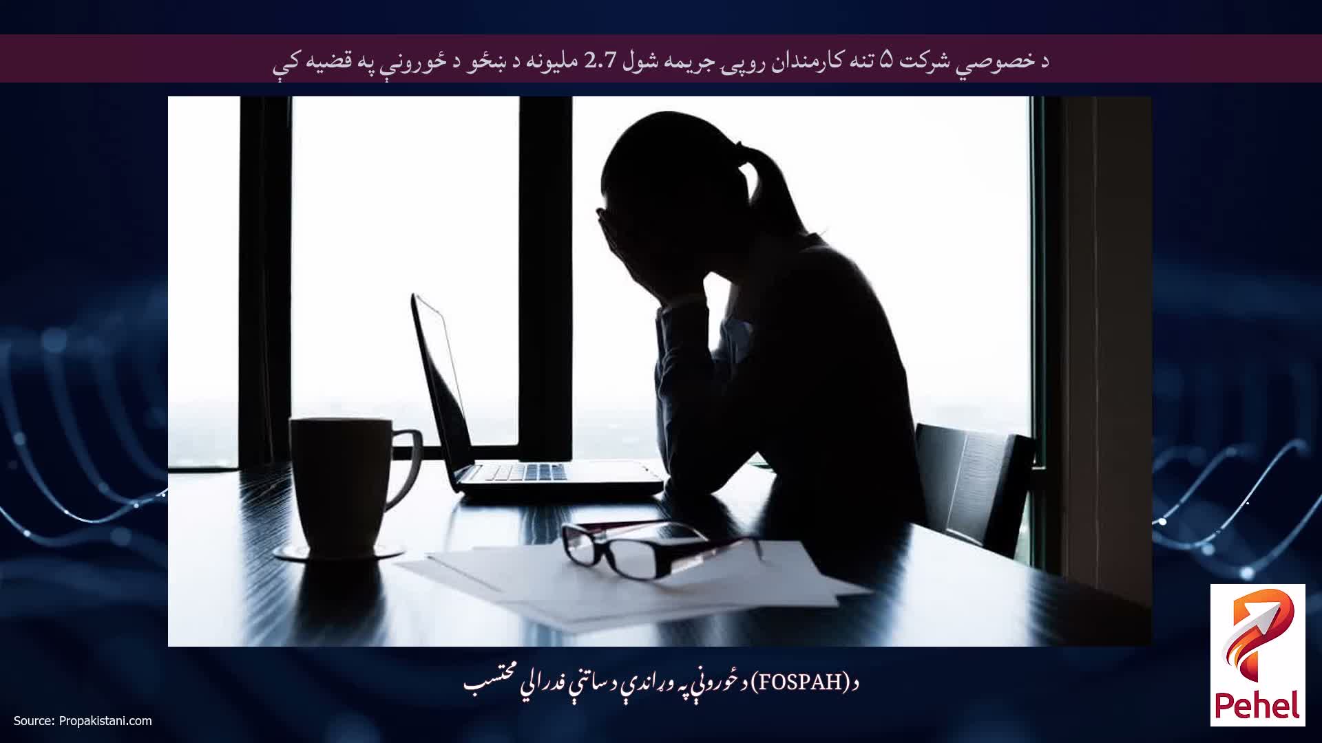 د خصوصي شرکت ۵ تنه کارمندان روپۍ جریمه شول 2.7 ملیونه د ښځو د ځورونې په قضیه کې