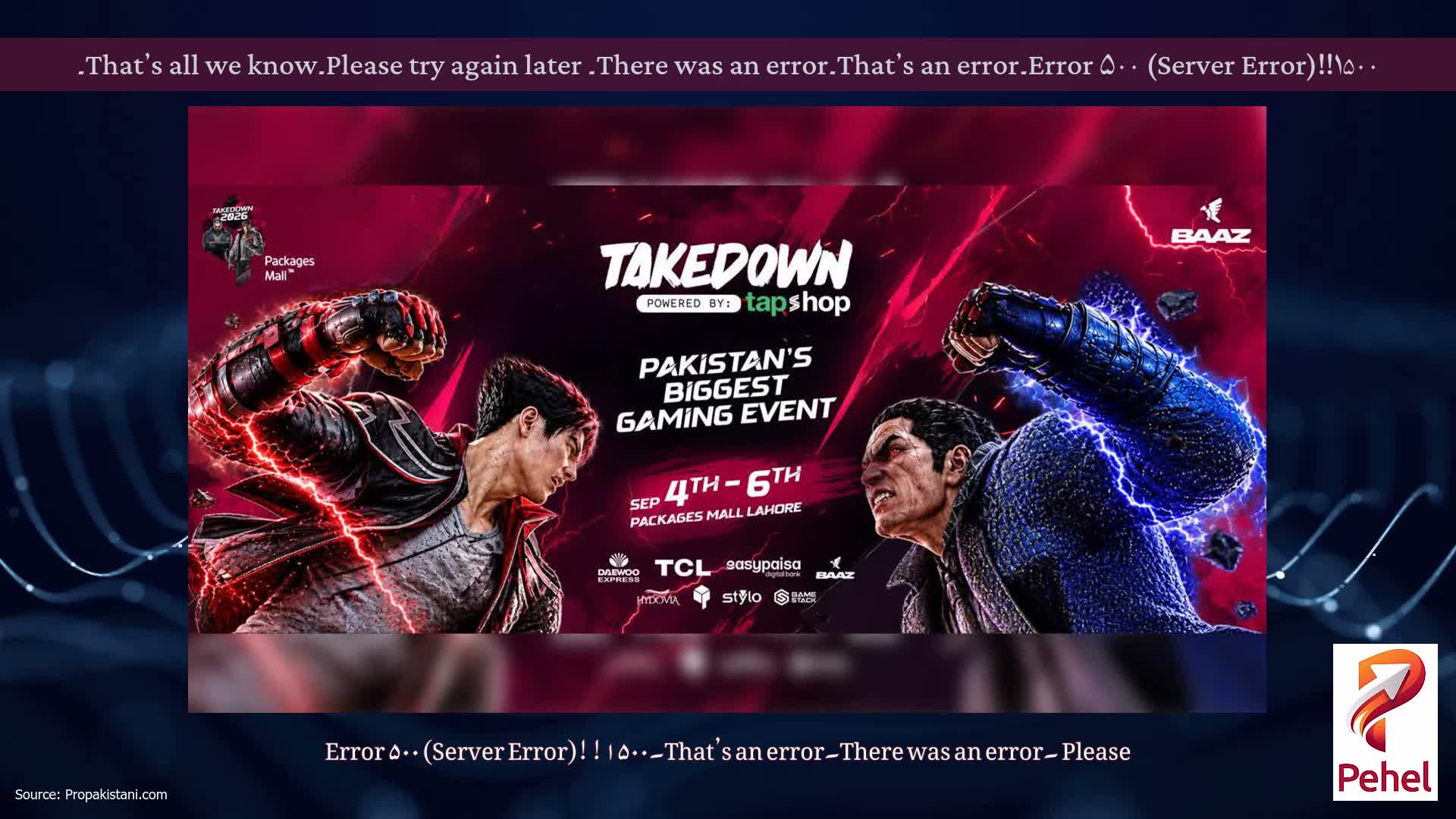 Error ۵۰۰ (Server Error)!!۱۵۰۰۔That’s an error۔There was an error۔ Please try again later۔That’s all we know۔