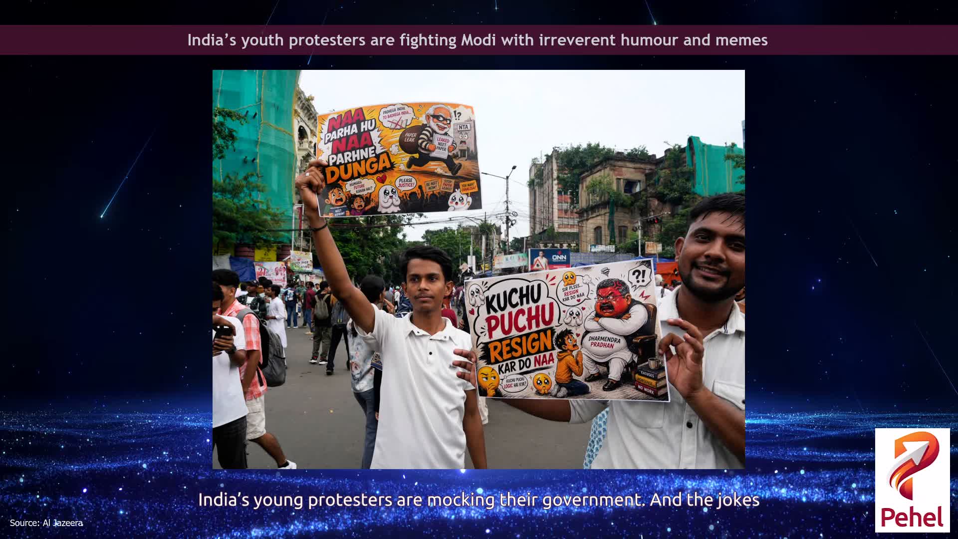 India’s youth protesters are fighting Modi with irreverent humour and memes
