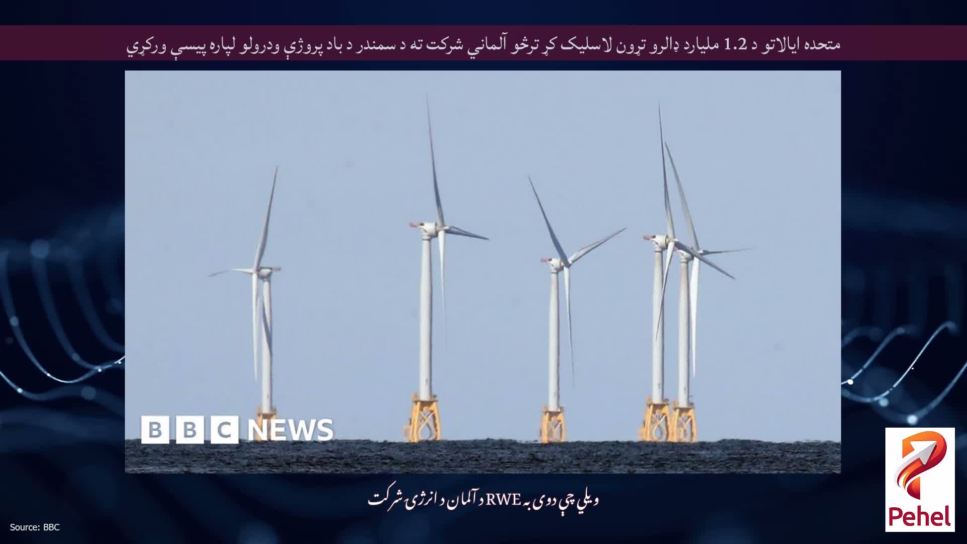 متحده ایالاتو د 1.2 ملیارد ډالرو تړون لاسلیک کړ ترڅو آلماني شرکت ته د سمندر د باد پروژې ودرولو لپاره پیسې ورکړي