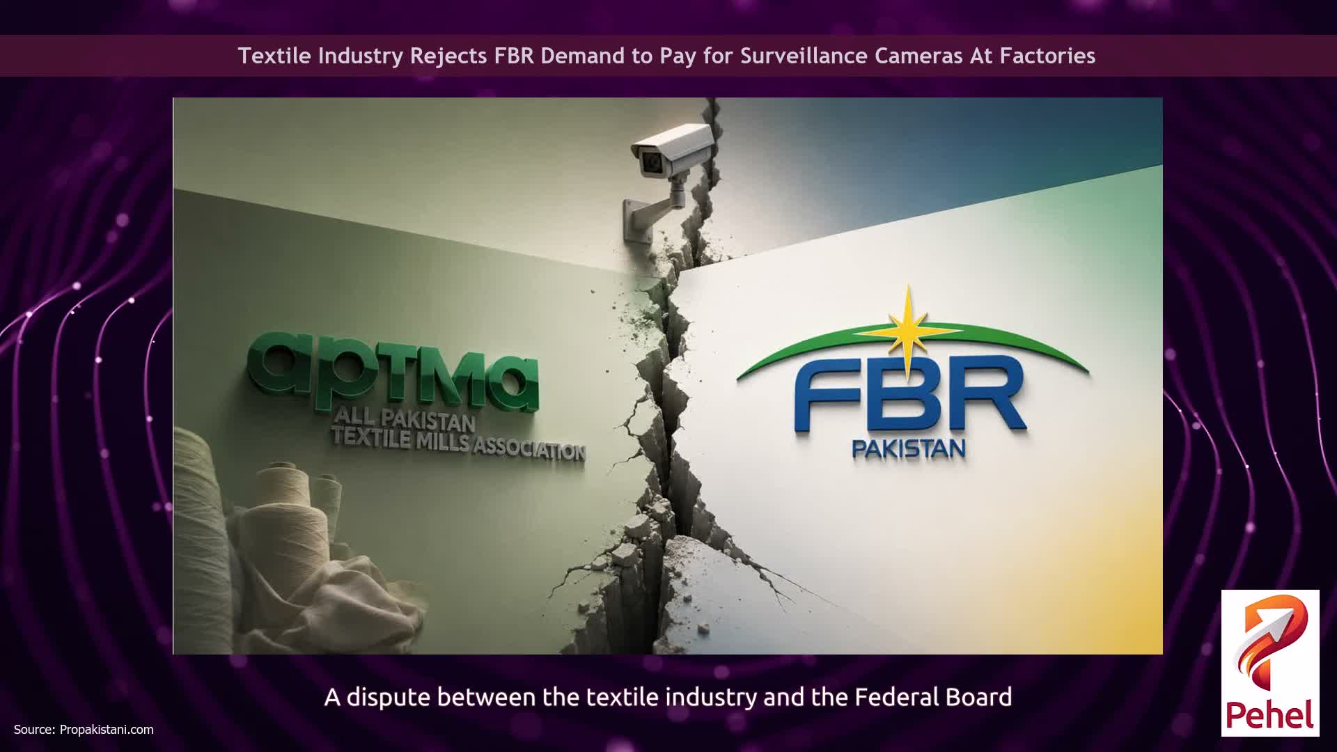Textile Industry Rejects FBR Demand to Pay for Surveillance Cameras At Factories