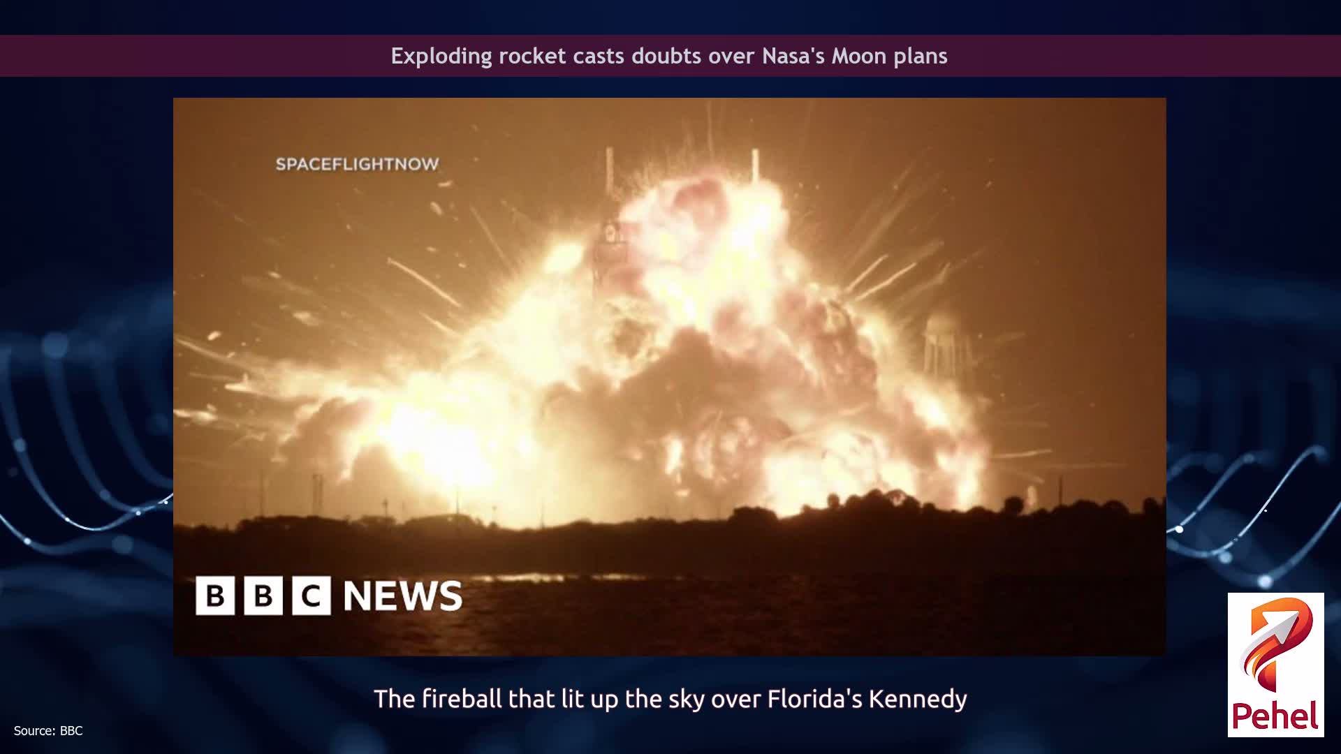 Exploding rocket casts doubts over Nasa's Moon plans