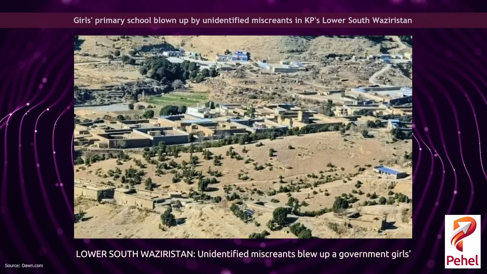 Girls' primary school blown up by unidentified miscreants in KP's Lower South Waziristan