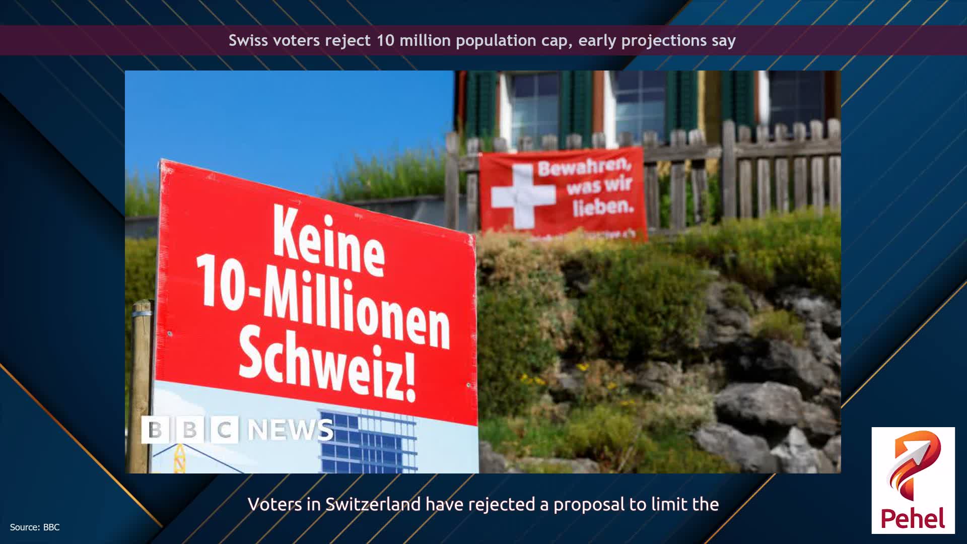 Swiss voters reject 10 million population cap, early projections say