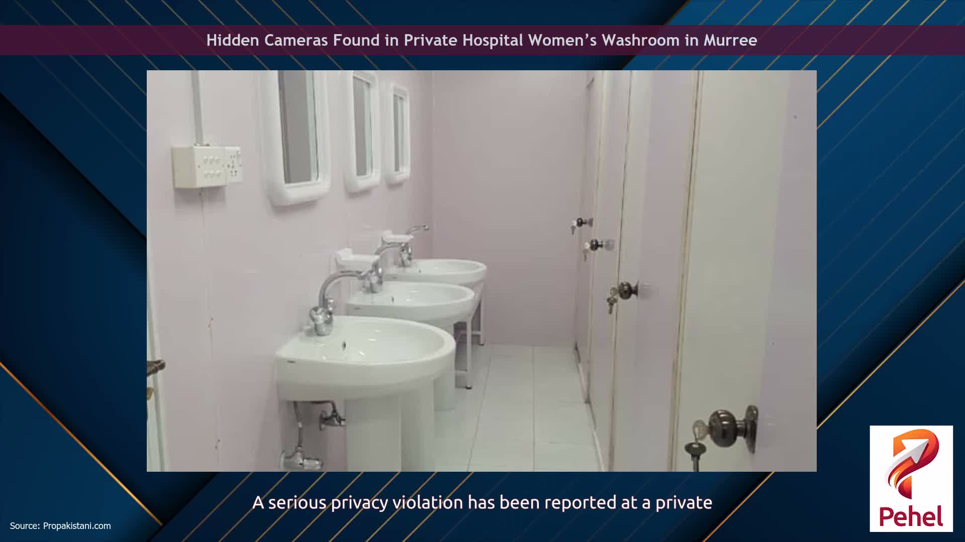 Hidden Cameras Found in Private Hospital Women’s Washroom in Murree