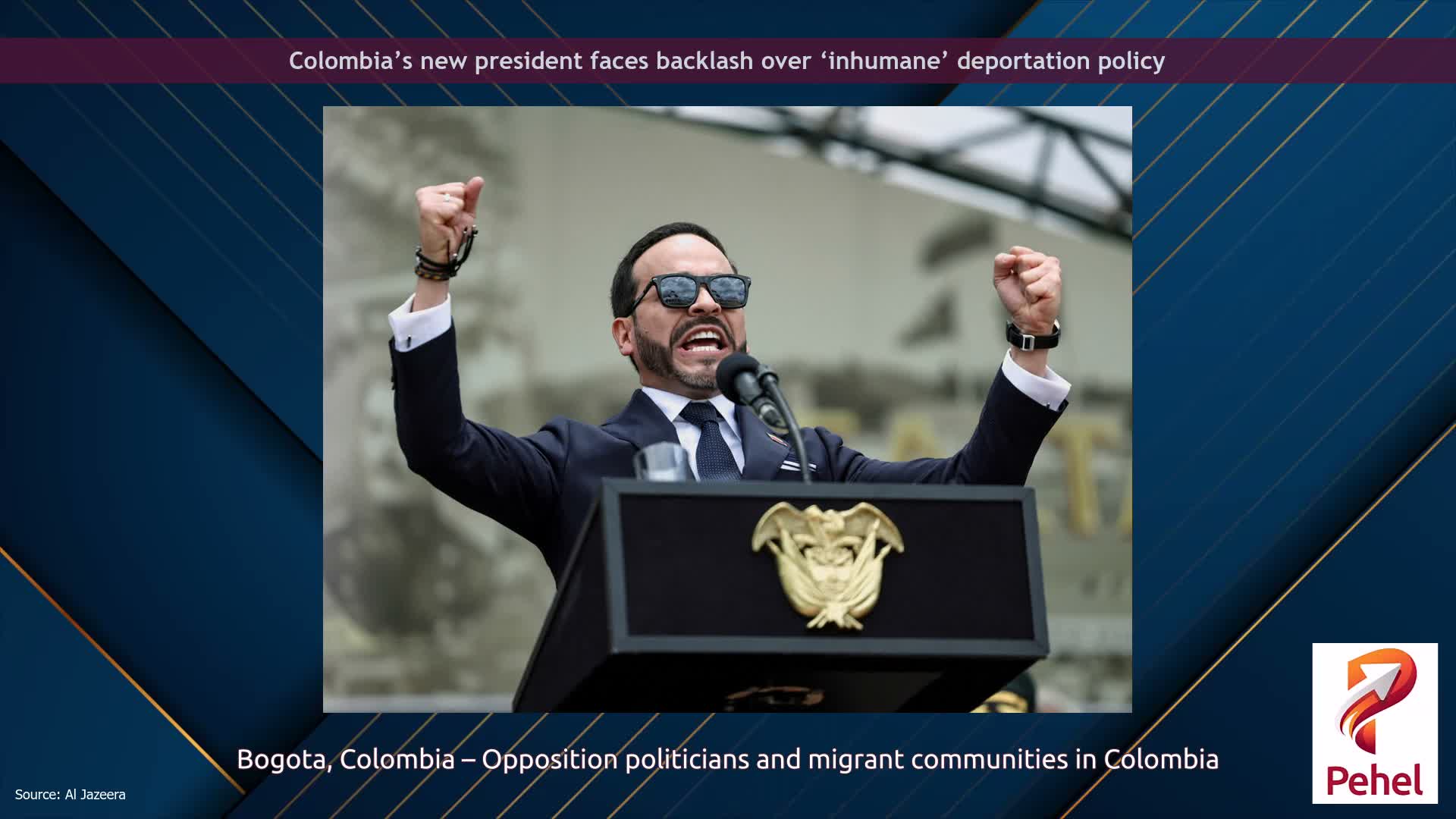 Colombia’s new president faces backlash over ‘inhumane’ deportation policy