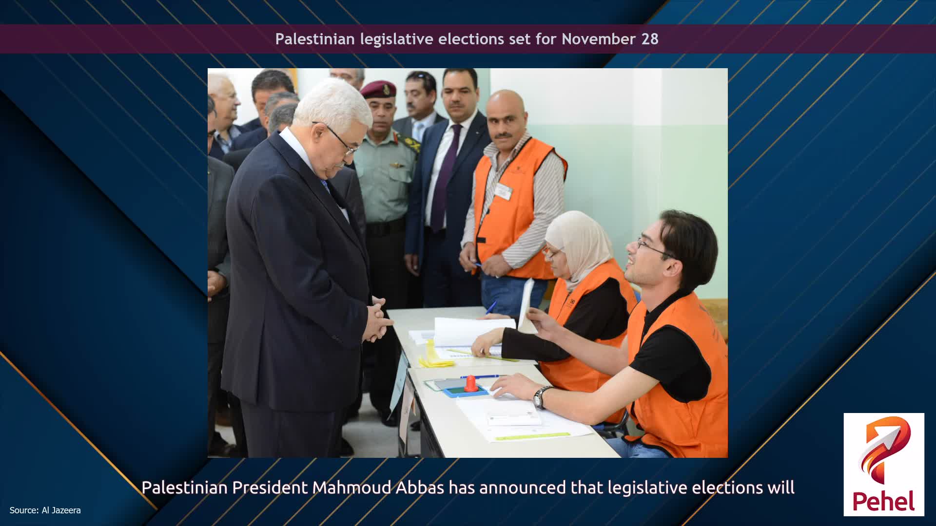 Palestinian legislative elections set for November 28