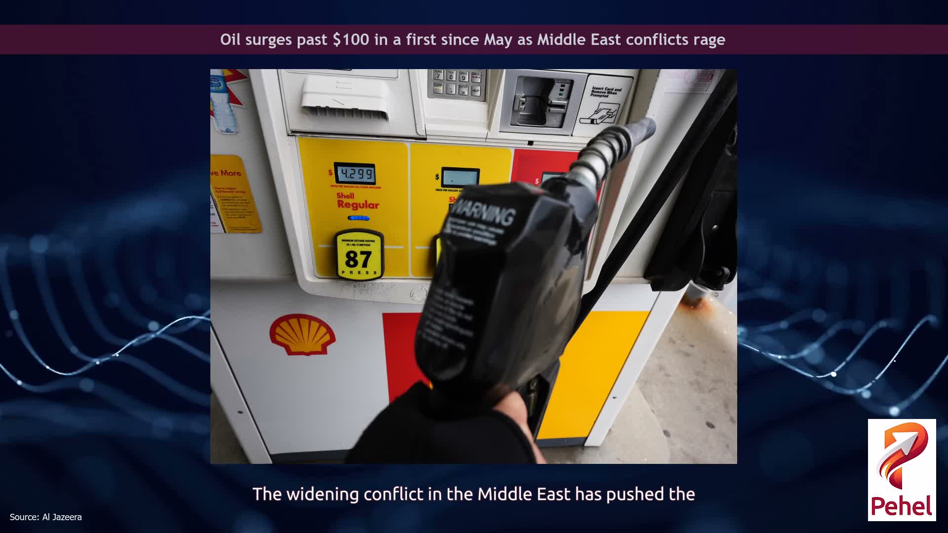 Oil surges past $100 in a first since May as Middle East conflicts rage