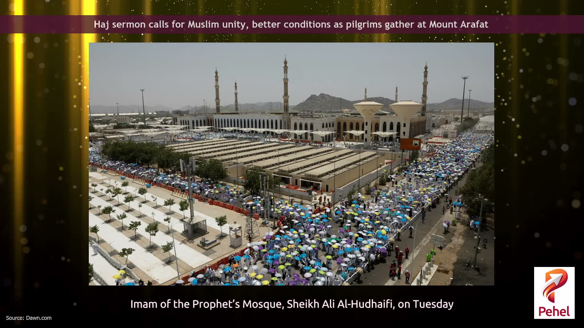 Haj sermon calls for Muslim unity, better conditions as pilgrims gather at Mount Arafat