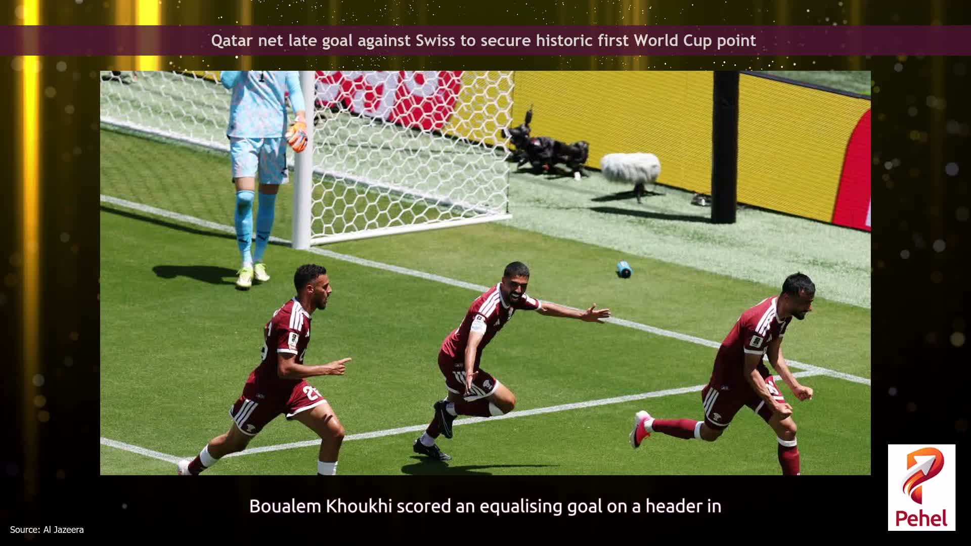 Qatar net late goal against Swiss to secure historic first World Cup point