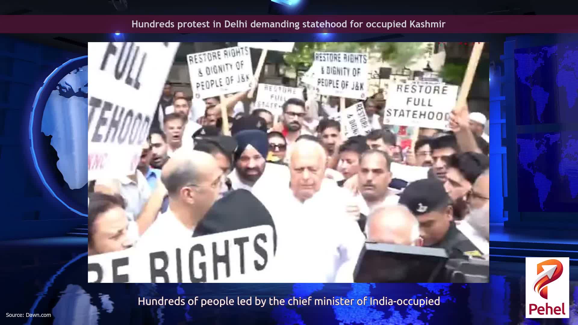 Hundreds protest in Delhi demanding statehood for occupied Kashmir