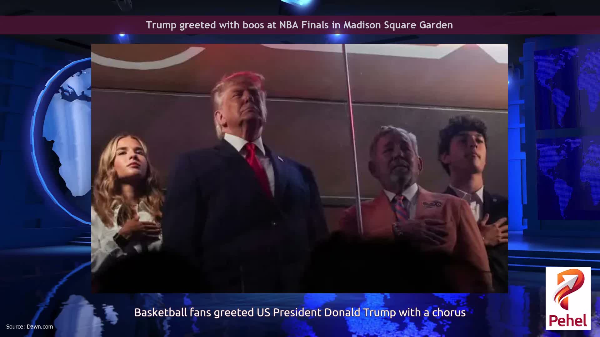 Trump greeted with boos at NBA Finals in Madison Square Garden