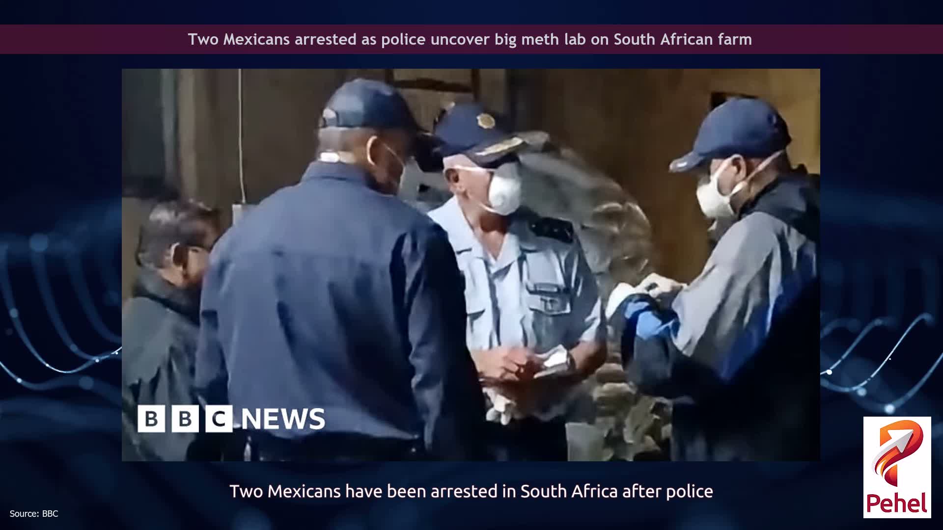 Two Mexicans arrested as police uncover big meth lab on South African farm