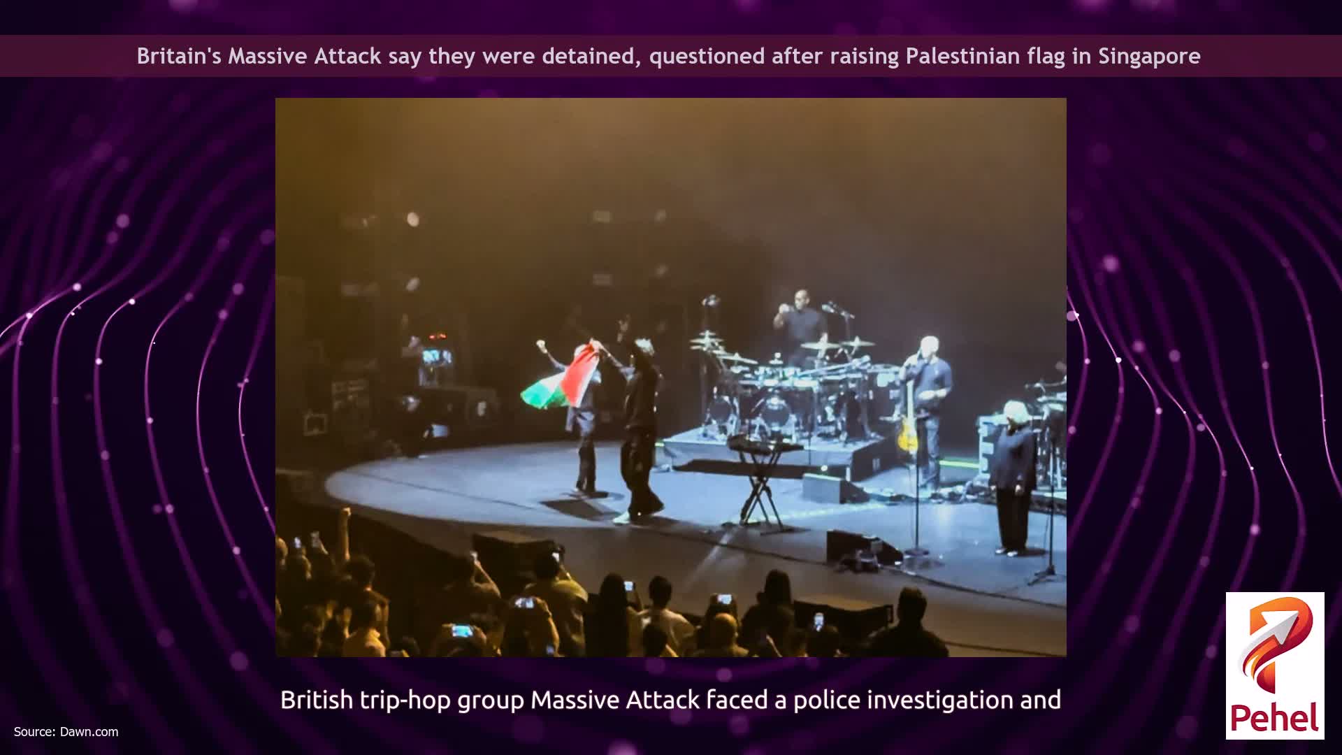 Britain's Massive Attack say they were detained, questioned after raising Palestinian flag in Singapore