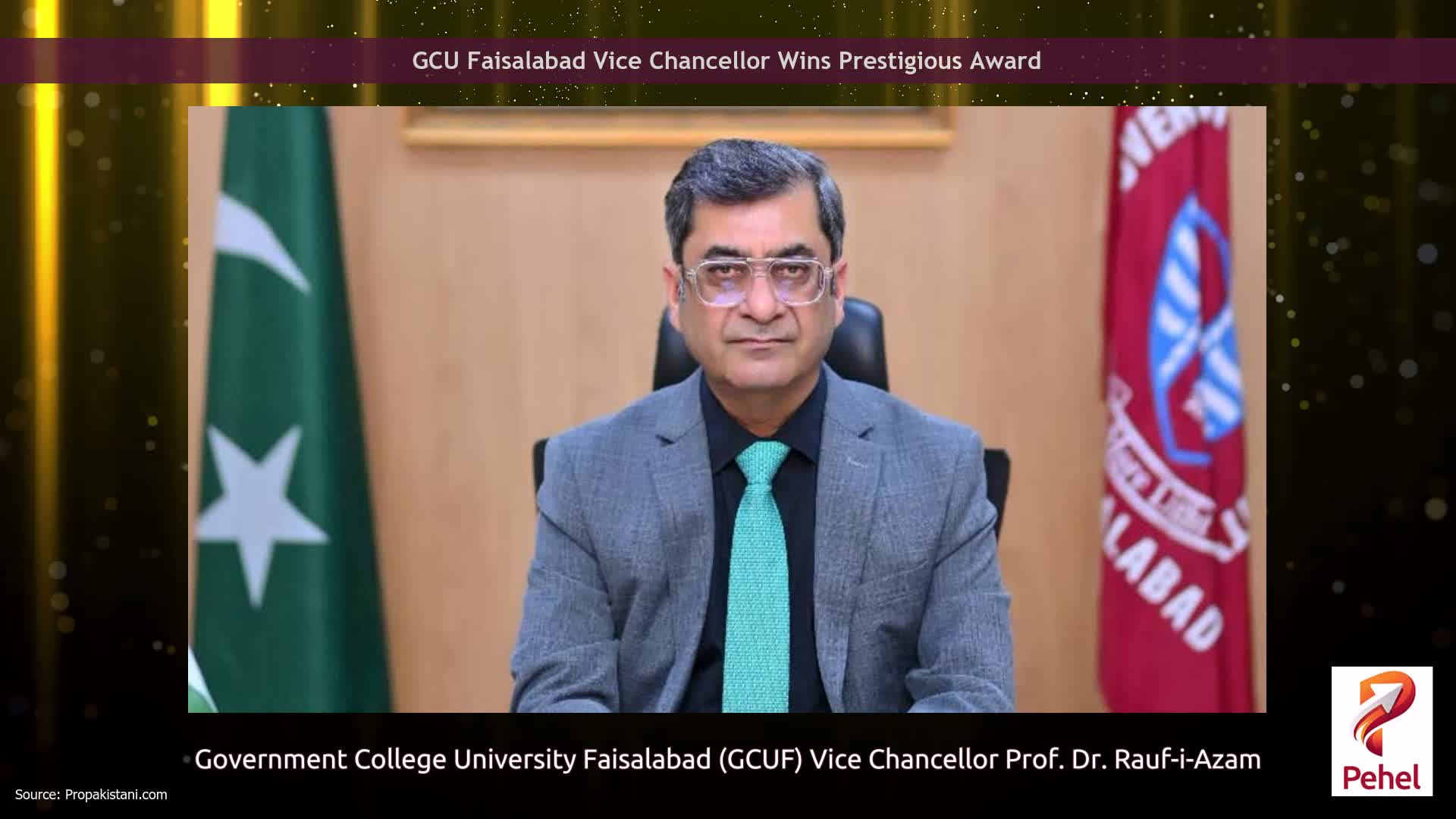 GCU Faisalabad Vice Chancellor Wins Prestigious Award