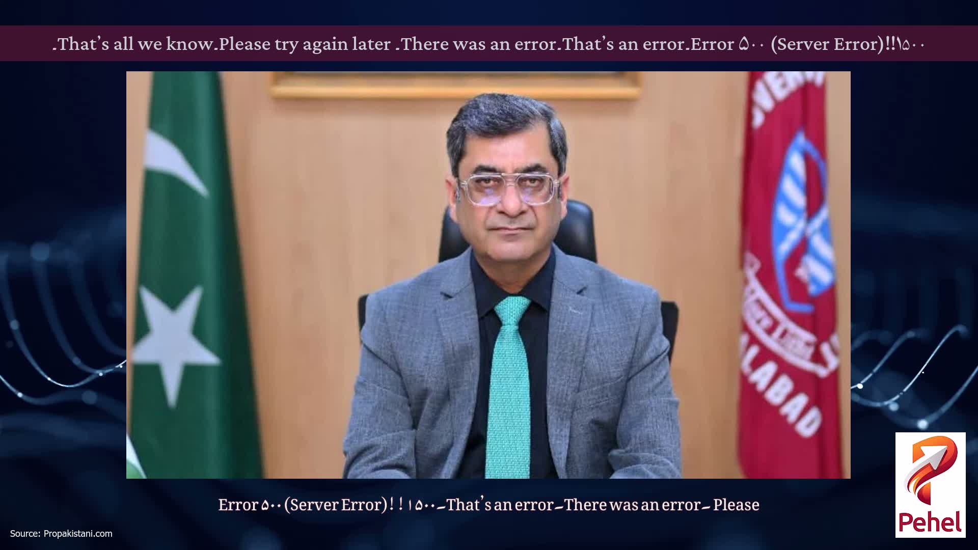Error ۵۰۰ (Server Error)!!۱۵۰۰۔That’s an error۔There was an error۔ Please try again later۔That’s all we know۔