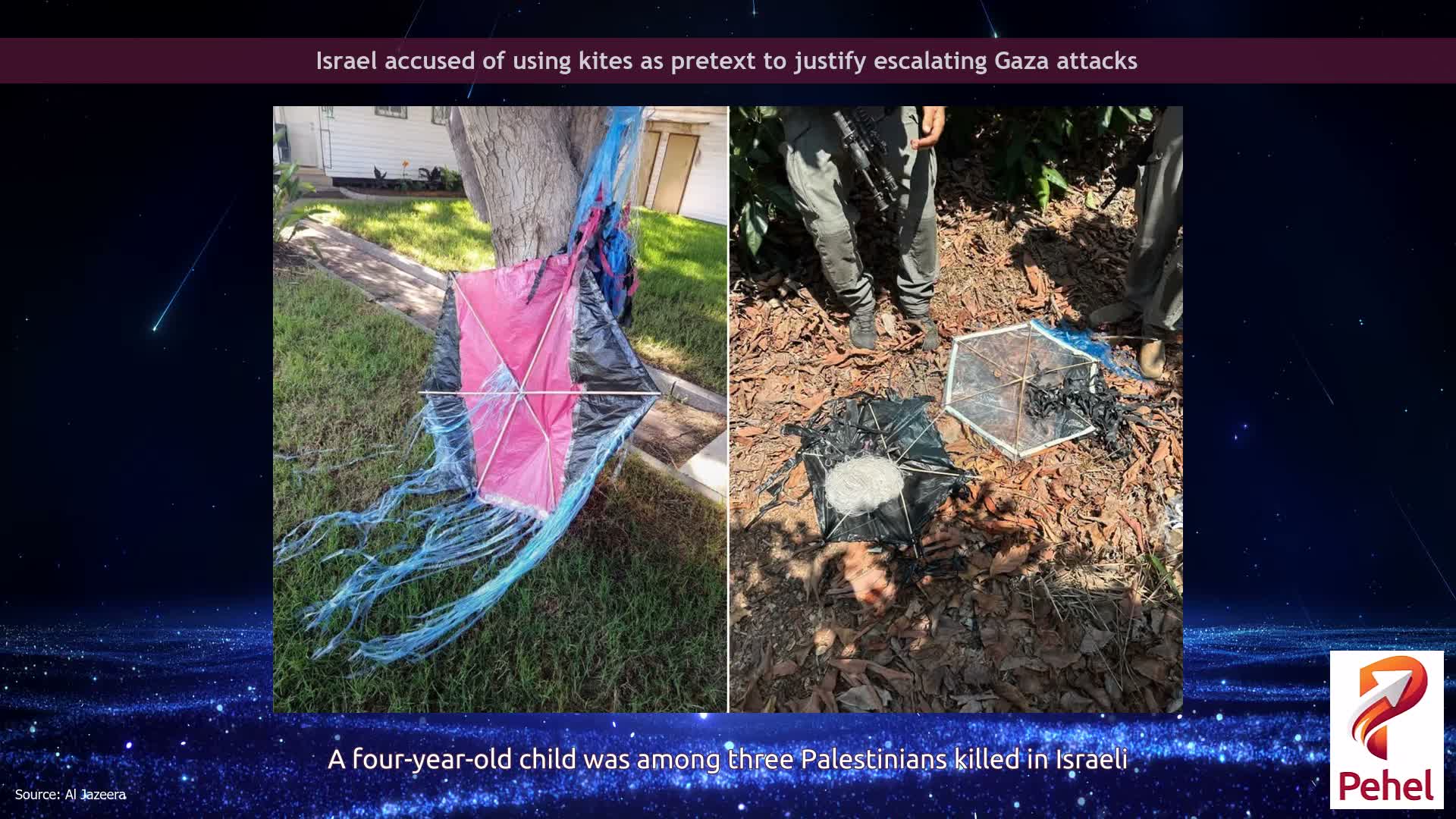 Israel accused of using kites as pretext to justify escalating Gaza attacks
