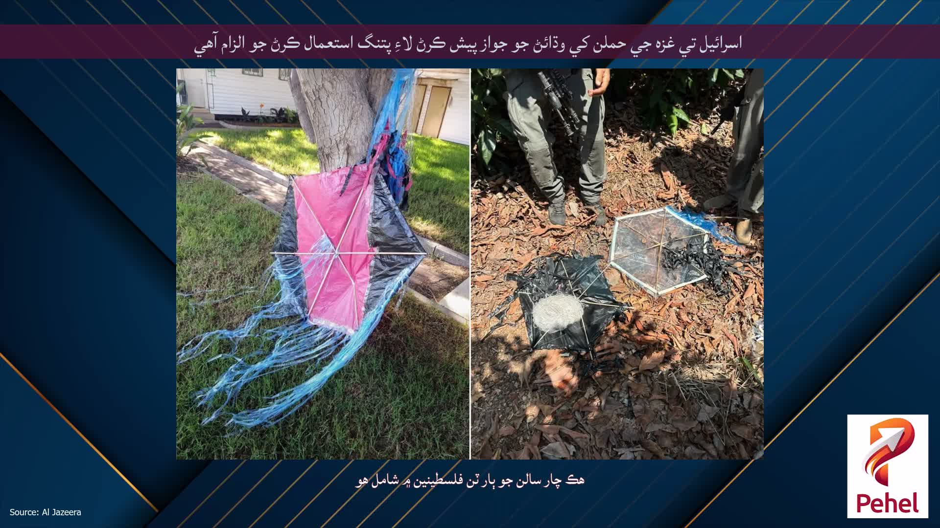 اسرائيل تي غزه جي حملن کي وڌائڻ جو جواز پيش ڪرڻ لاءِ پتنگ استعمال ڪرڻ جو الزام آهي