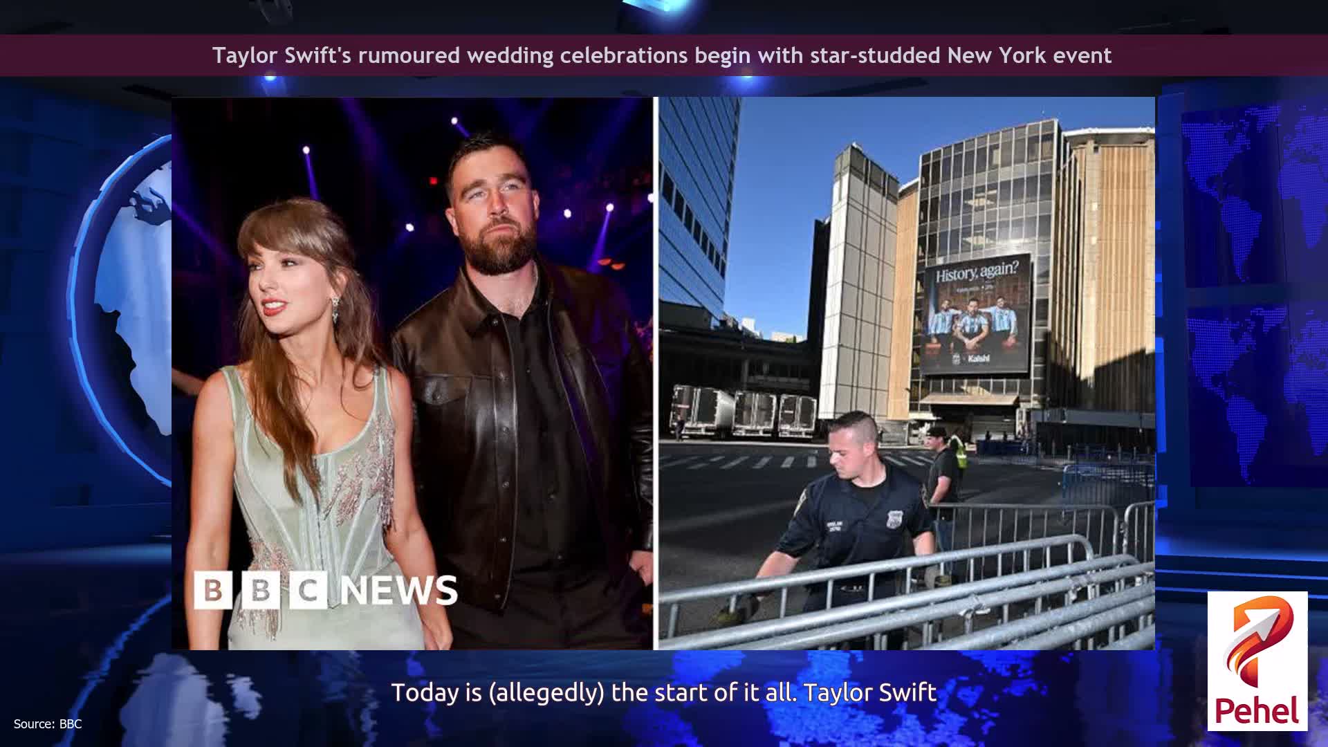 Taylor Swift's rumoured wedding celebrations begin with star-studded New York event