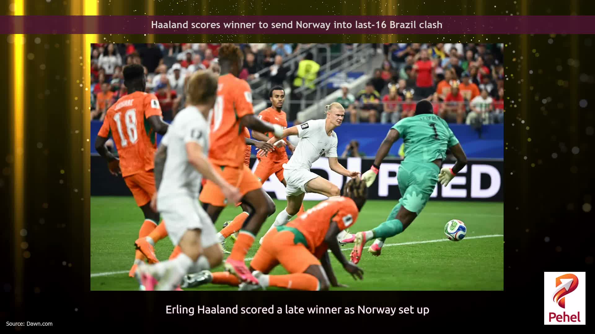 Haaland scores winner to send Norway into last-16 Brazil clash