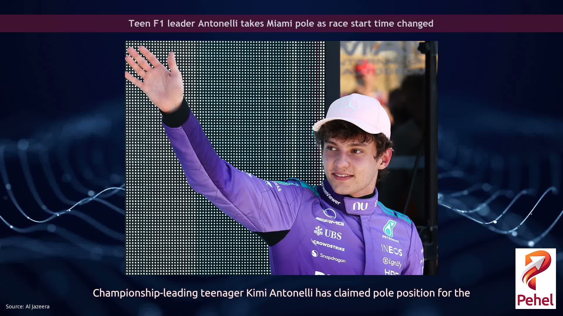 Teen F1 leader Antonelli takes Miami pole as race start time changed