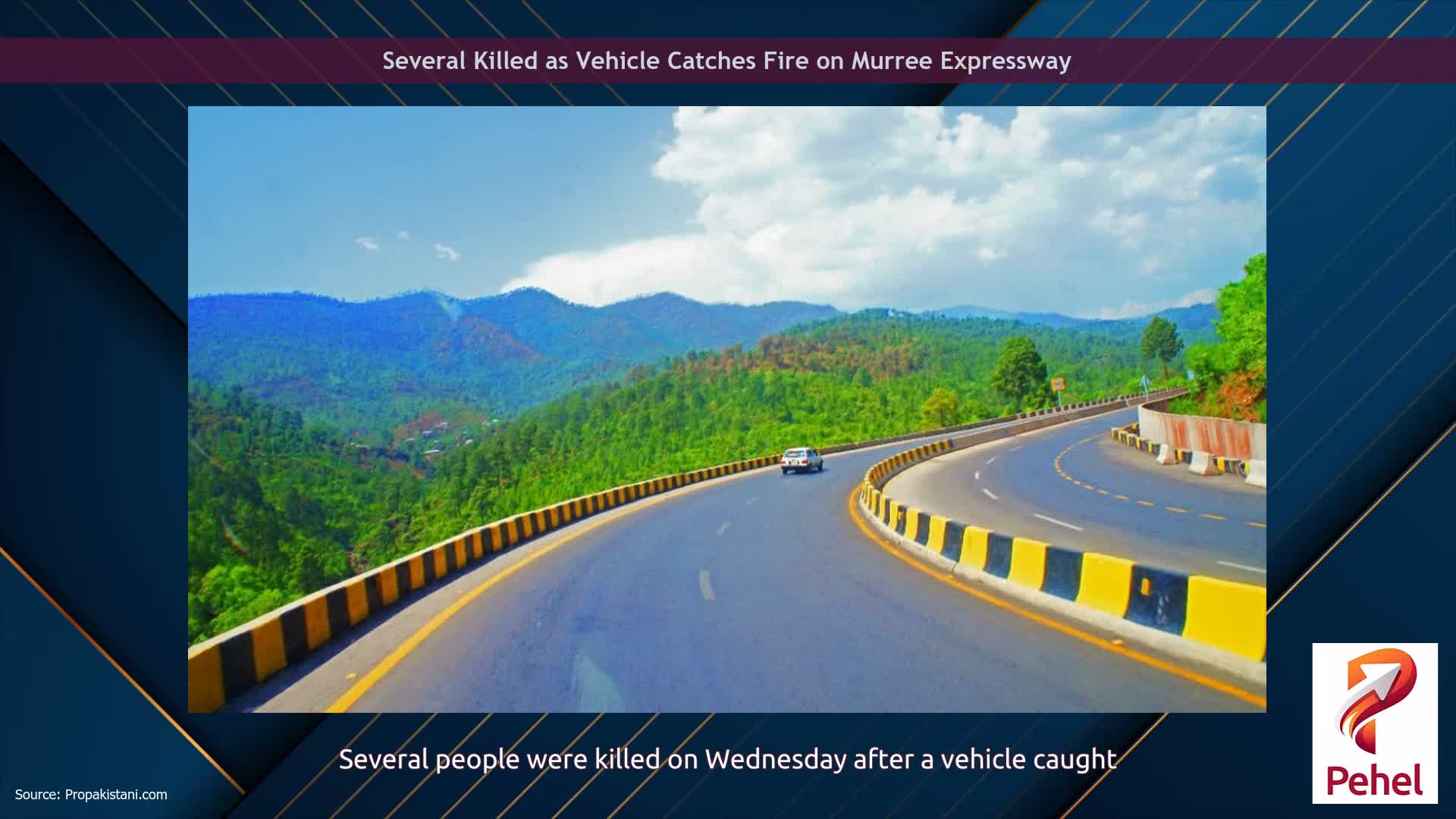 Several Killed as Vehicle Catches Fire on Murree Expressway