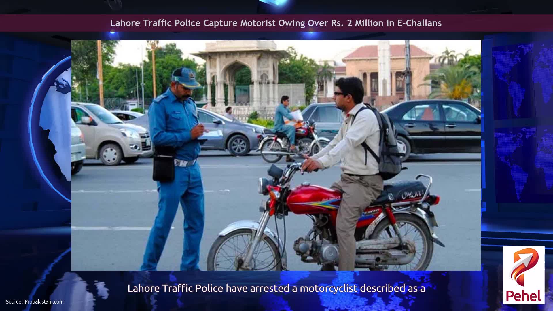 Lahore Traffic Police Capture Motorist Owing Over Rs. 2 Million in E-Challans