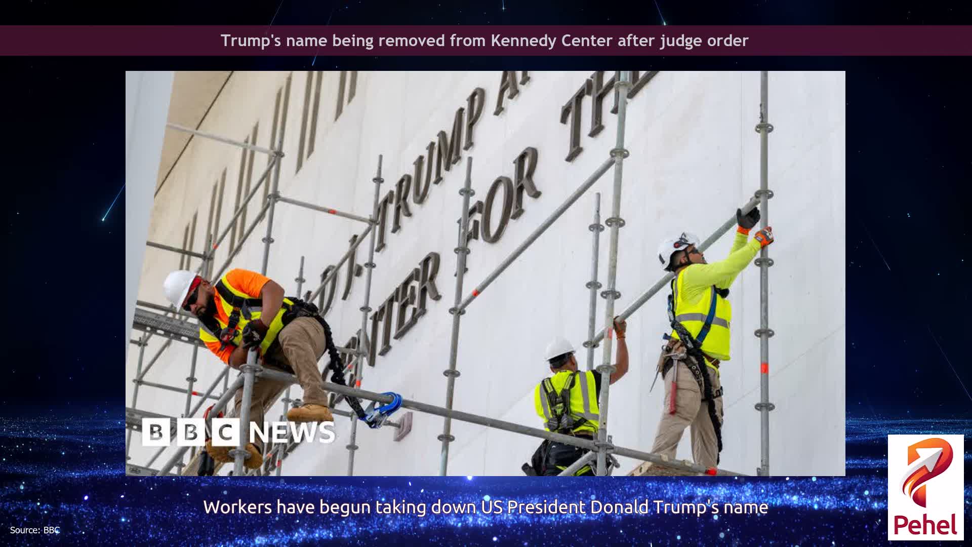 Trump's name being removed from Kennedy Center after judge order