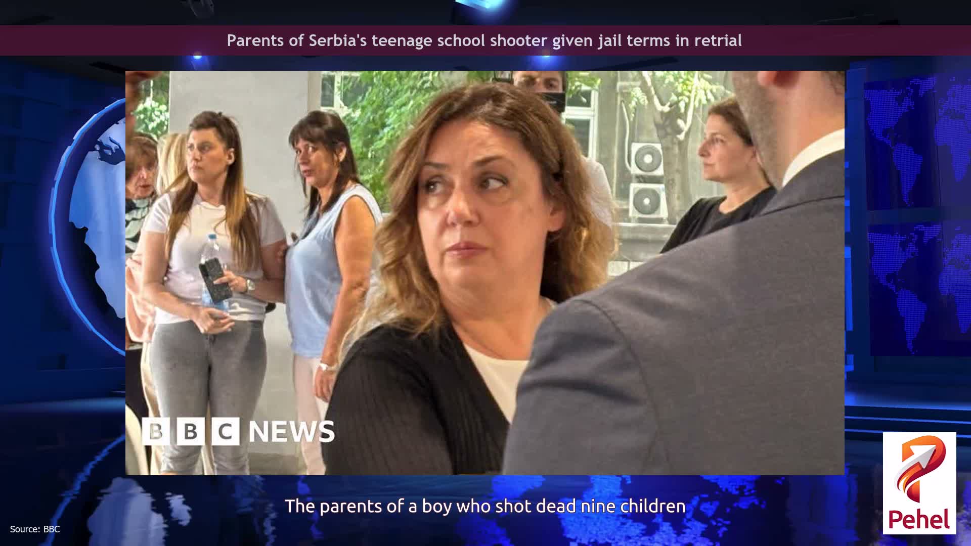 Parents of Serbia's teenage school shooter given jail terms in retrial
