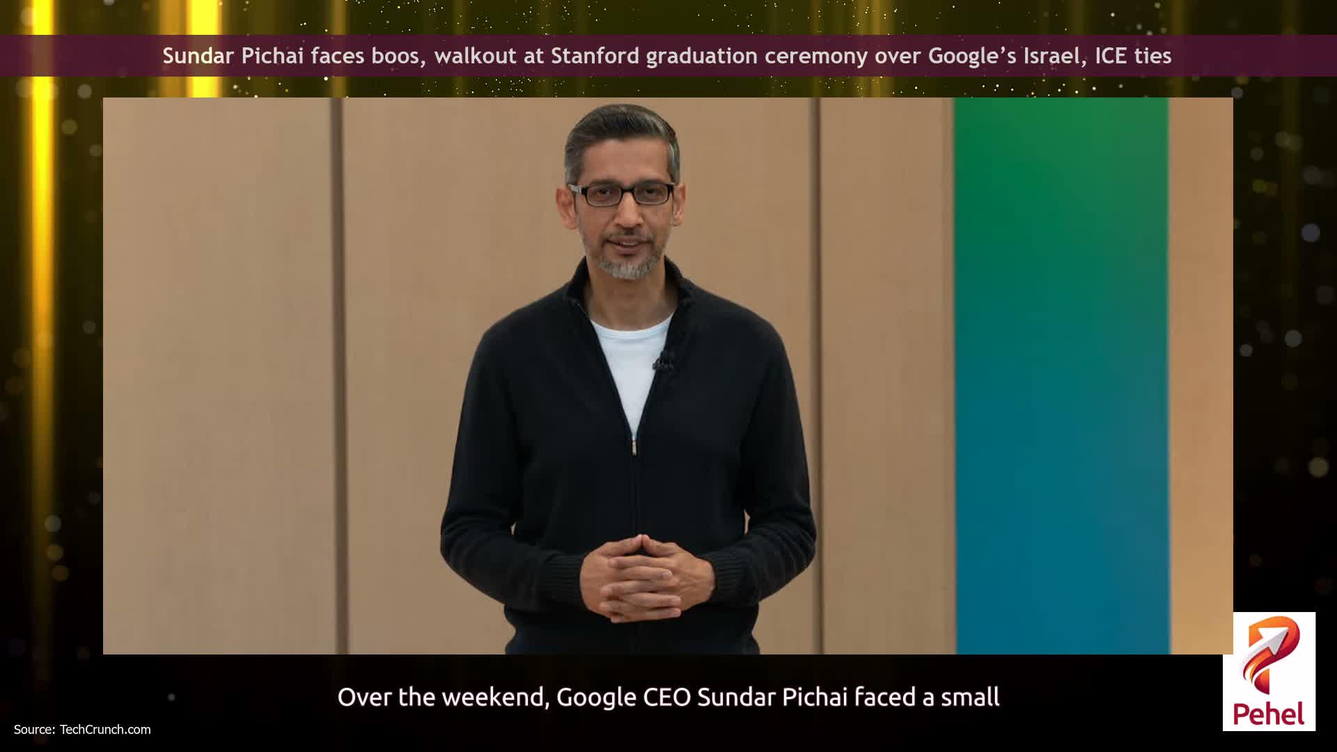 Sundar Pichai faces boos, walkout at Stanford graduation ceremony over Google’s Israel, ICE ties