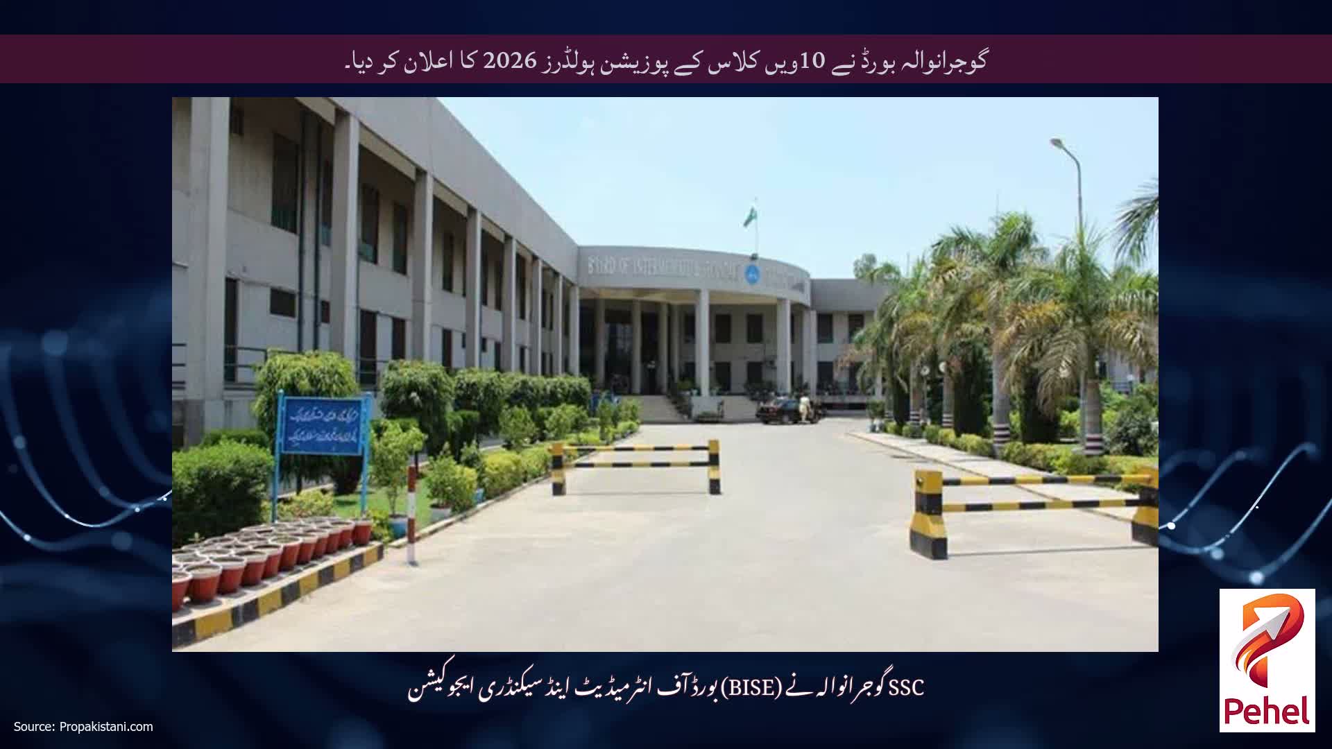 گوجرانوالہ بورڈ نے 10ویں کلاس کے پوزیشن ہولڈرز 2026 کا اعلان کر دیا۔