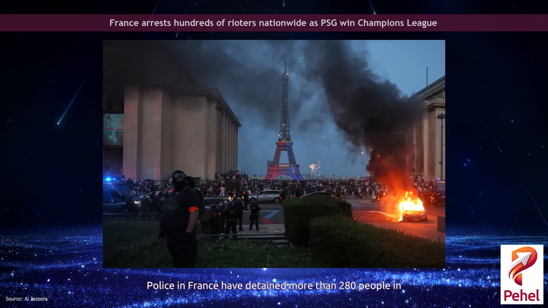 France arrests hundreds of rioters nationwide as PSG win Champions League