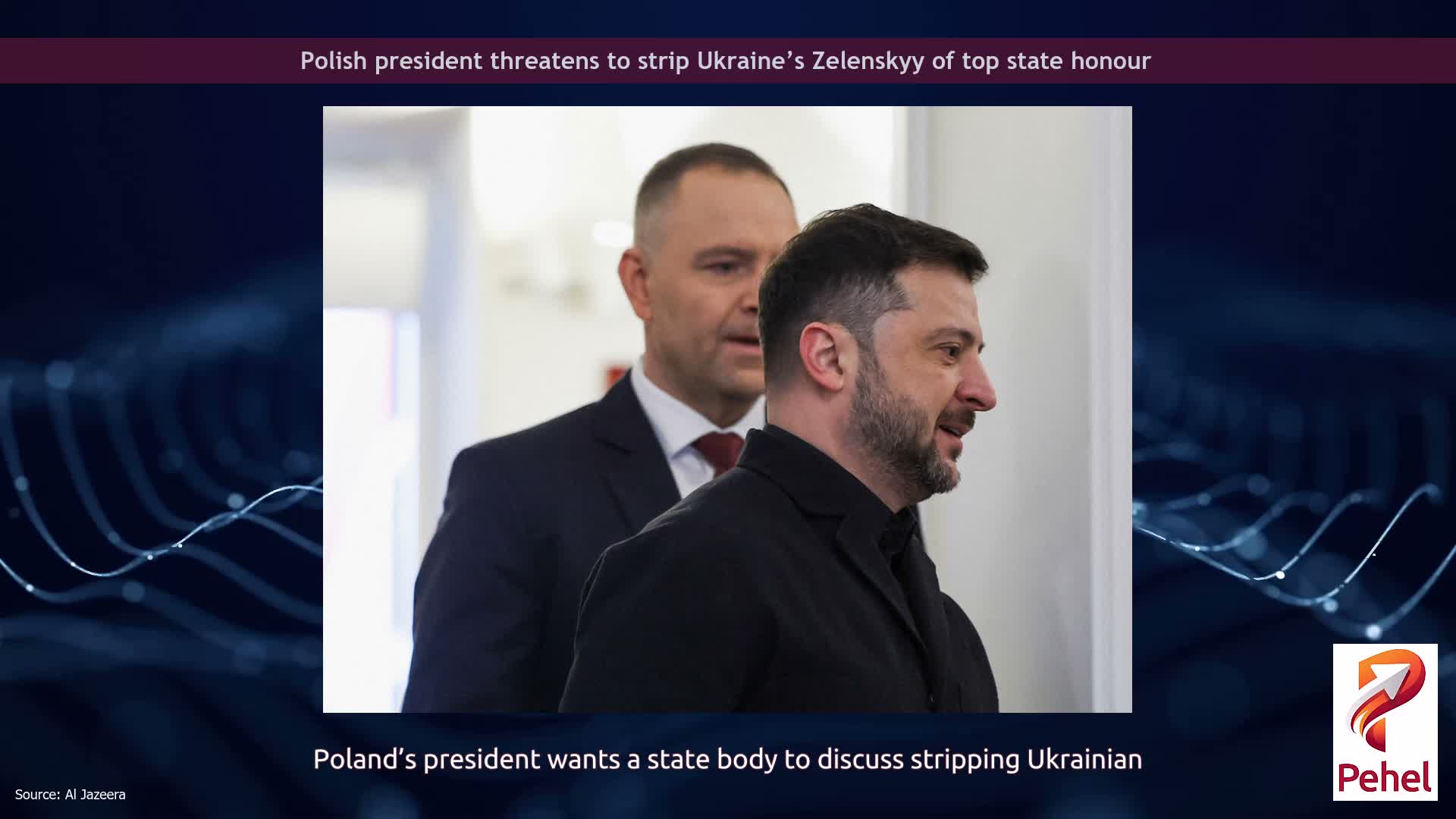 Polish president threatens to strip Ukraine’s Zelenskyy of top state honour